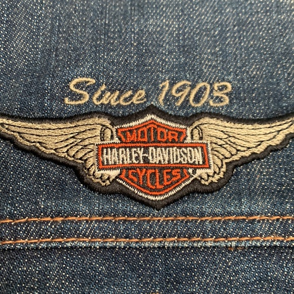 Authentic Harley Davidson jean jacket - Picture 2 of 9